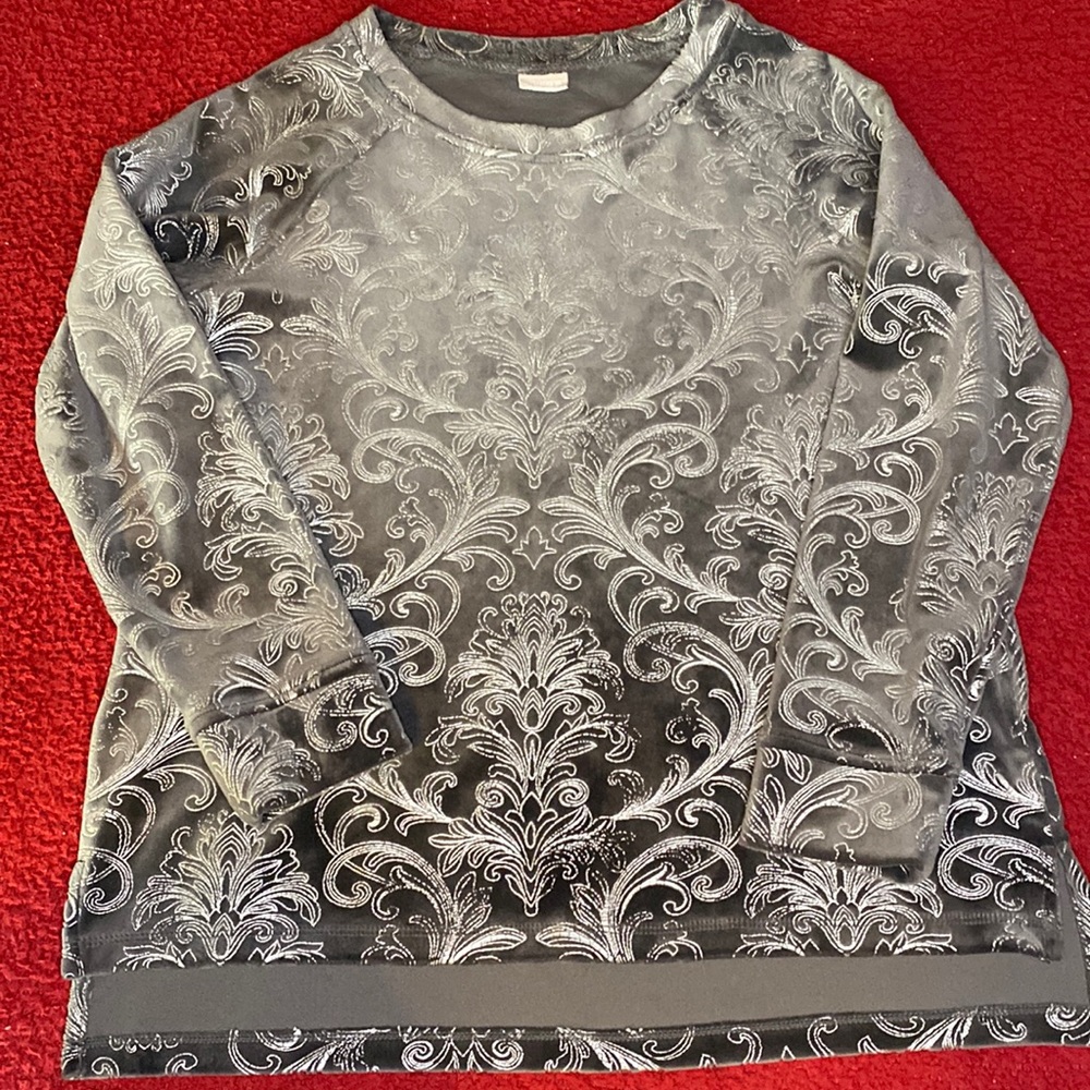 A gorgeous sweatshirt DOES exist! Chicos paisley print